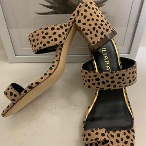 Cheetah Print Toe Loop Heels